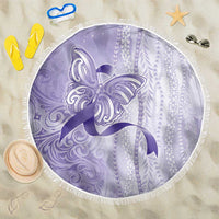 Epilepsy Awareness Beach Blanket Maile Pikake Lokelani Crown Flower Lei Inspired LT9 One Size 150cm Purple - Polynesian Pride