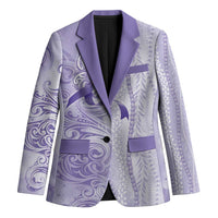 Epilepsy Awareness Blazer Maile Pikake Lokelani Crown Flower Lei Inspired LT9 Unisex Purple - Polynesian Pride