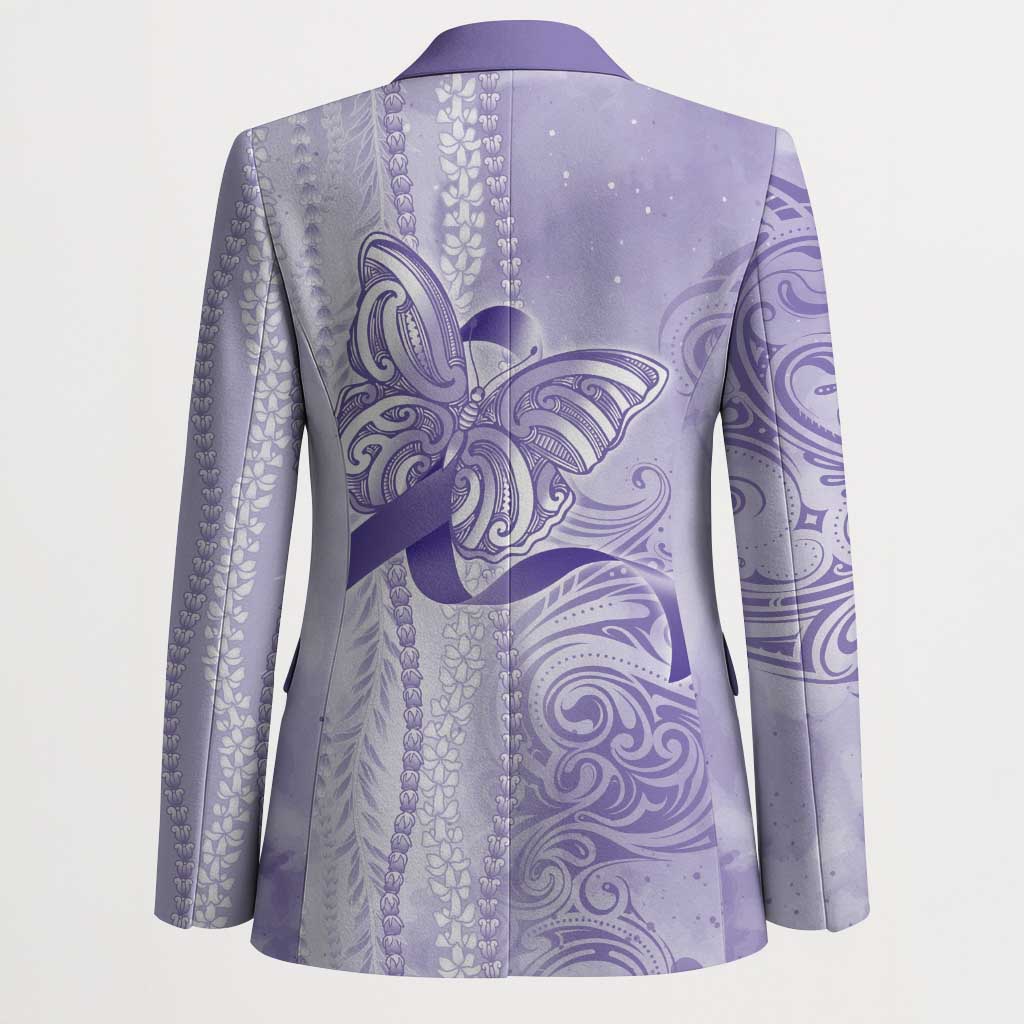 Epilepsy Awareness Blazer Maile Pikake Lokelani Crown Flower Lei Inspired LT9 - Polynesian Pride