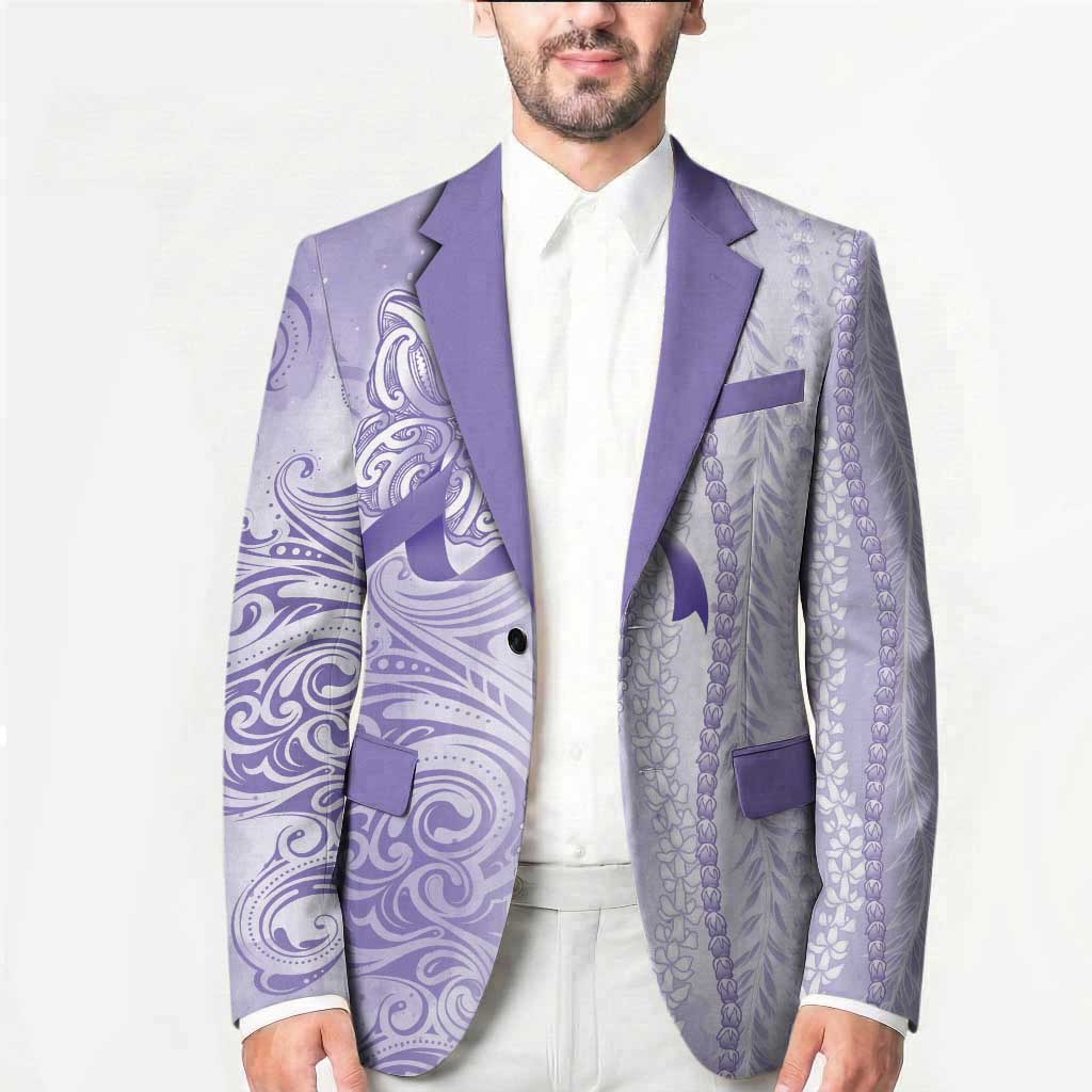 Epilepsy Awareness Blazer Maile Pikake Lokelani Crown Flower Lei Inspired LT9 - Polynesian Pride