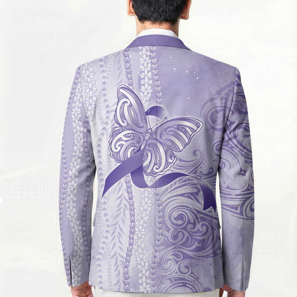 Epilepsy Awareness Blazer Maile Pikake Lokelani Crown Flower Lei Inspired LT9 - Polynesian Pride