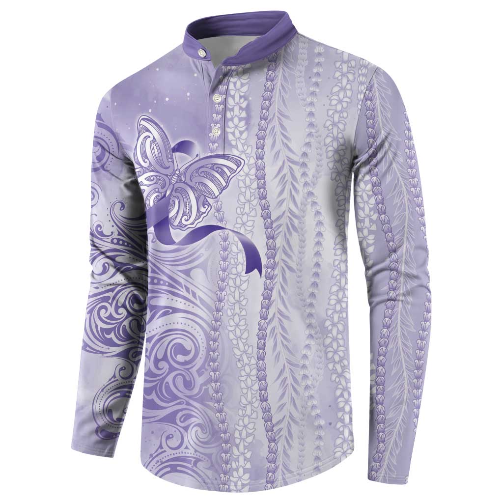 Epilepsy Awareness Button Sweatshirt Maile Pikake Lokelani Crown Flower Lei Inspired LT9 - Polynesian Pride