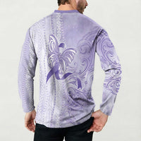 Epilepsy Awareness Button Sweatshirt Maile Pikake Lokelani Crown Flower Lei Inspired LT9 - Polynesian Pride