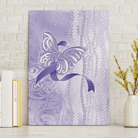 Epilepsy Awareness Canvas Wall Art Maile Pikake Lokelani Crown Flower Lei Inspired LT9 Without Frame Purple - Polynesian Pride