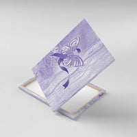 Epilepsy Awareness Canvas Wall Art Maile Pikake Lokelani Crown Flower Lei Inspired LT9 With Frame Purple - Polynesian Pride