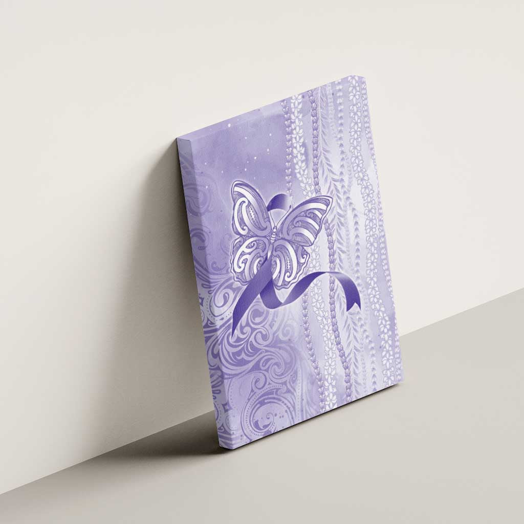 Epilepsy Awareness Canvas Wall Art Maile Pikake Lokelani Crown Flower Lei Inspired LT9 - Polynesian Pride