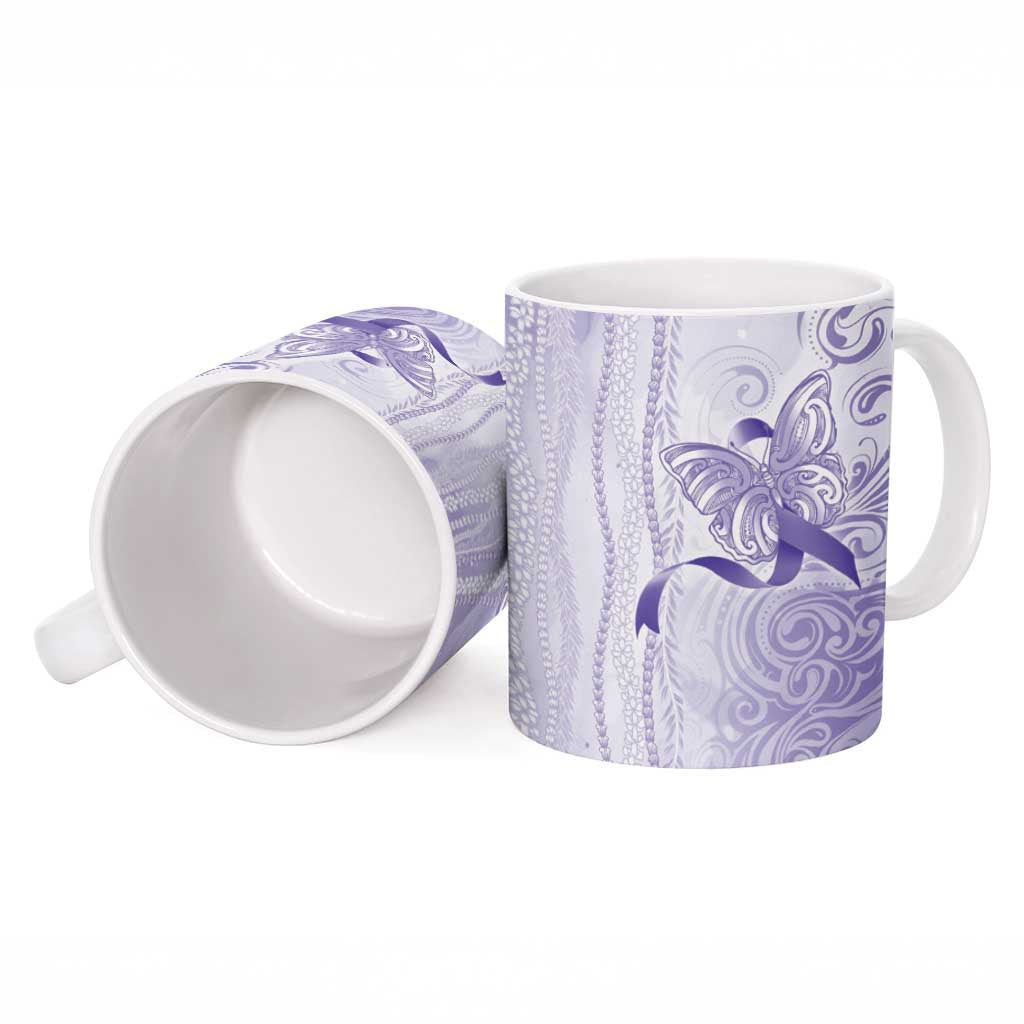 Epilepsy Awareness Ceramic Mug Maile Pikake Lokelani Crown Flower Lei Inspired LT9 - Polynesian Pride