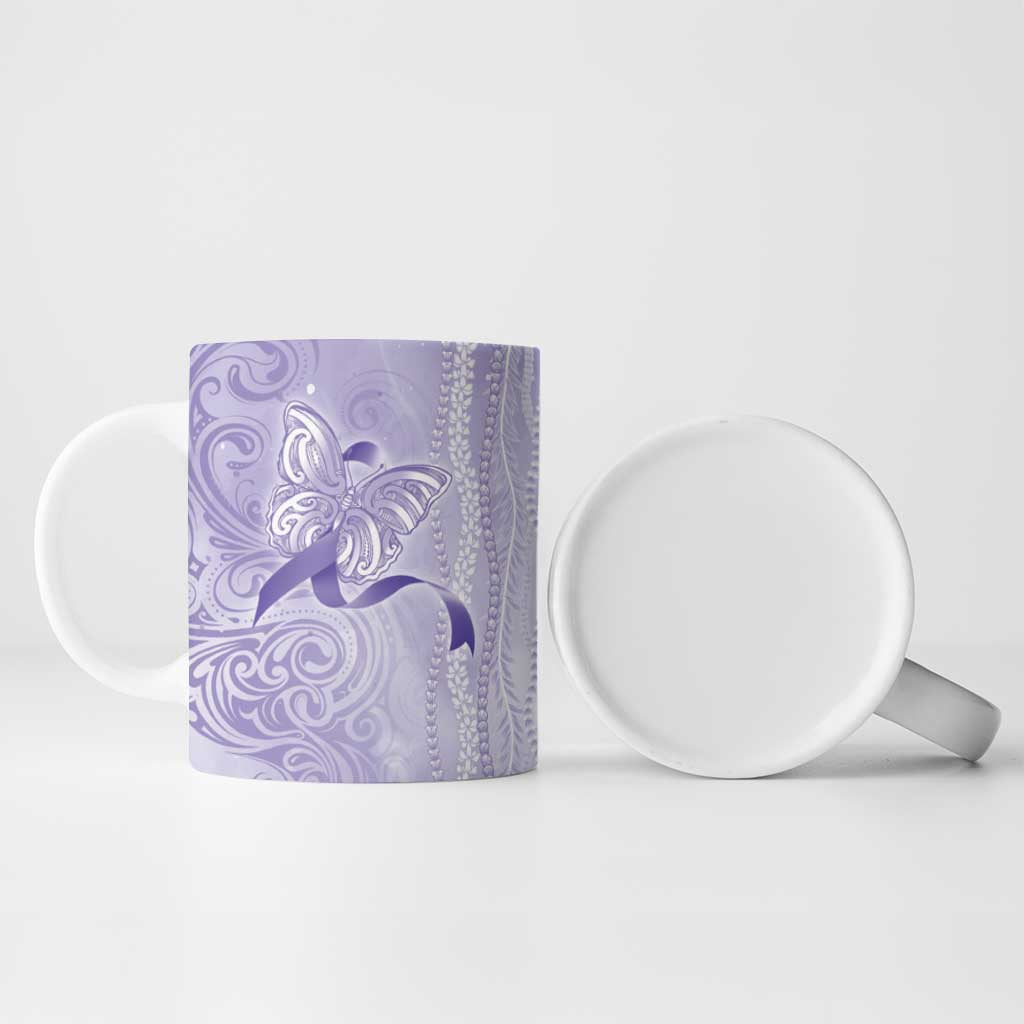 Epilepsy Awareness Ceramic Mug Maile Pikake Lokelani Crown Flower Lei Inspired LT9 - Polynesian Pride