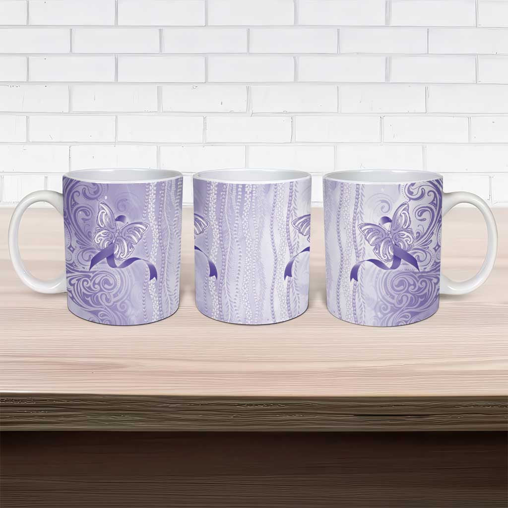 Epilepsy Awareness Ceramic Mug Maile Pikake Lokelani Crown Flower Lei Inspired LT9 - Polynesian Pride