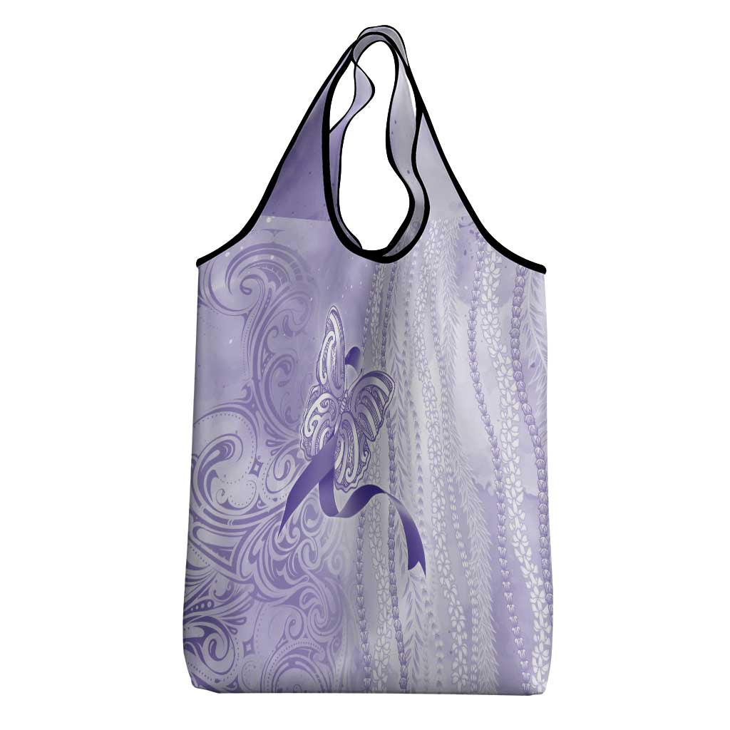 Epilepsy Awareness Grocery Bag Maile Pikake Lokelani Crown Flower Lei Inspired LT9 - Polynesian Pride