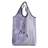 Epilepsy Awareness Grocery Bag Maile Pikake Lokelani Crown Flower Lei Inspired LT9 - Polynesian Pride