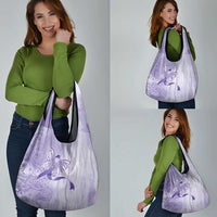 Epilepsy Awareness Grocery Bag Maile Pikake Lokelani Crown Flower Lei Inspired LT9 - Polynesian Pride