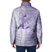 Epilepsy Awareness Padded Jacket Maile Pikake Lokelani Crown Flower Lei Inspired LT9 - Polynesian Pride