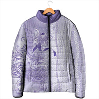 Epilepsy Awareness Padded Jacket Maile Pikake Lokelani Crown Flower Lei Inspired LT9 - Polynesian Pride