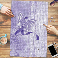 Epilepsy Awareness Puzzle Maile Pikake Lokelani Crown Flower Lei Inspired LT9 Purple - Polynesian Pride