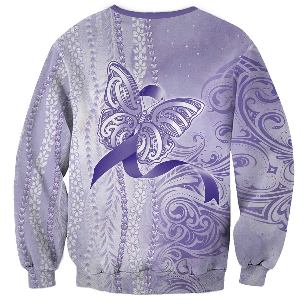 Epilepsy Awareness Sweatshirt Maile Pikake Lokelani Crown Flower Lei Inspired LT9 - Polynesian Pride