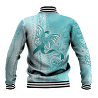 PTSD Awareness Baseball Jacket Maile Pikake Lokelani Crown Flower Lei Inspired LT9 - Polynesian Pride