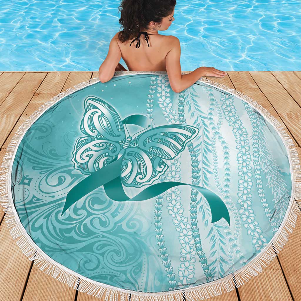 PTSD Awareness Beach Blanket Maile Pikake Lokelani Crown Flower Lei Inspired LT9 - Polynesian Pride