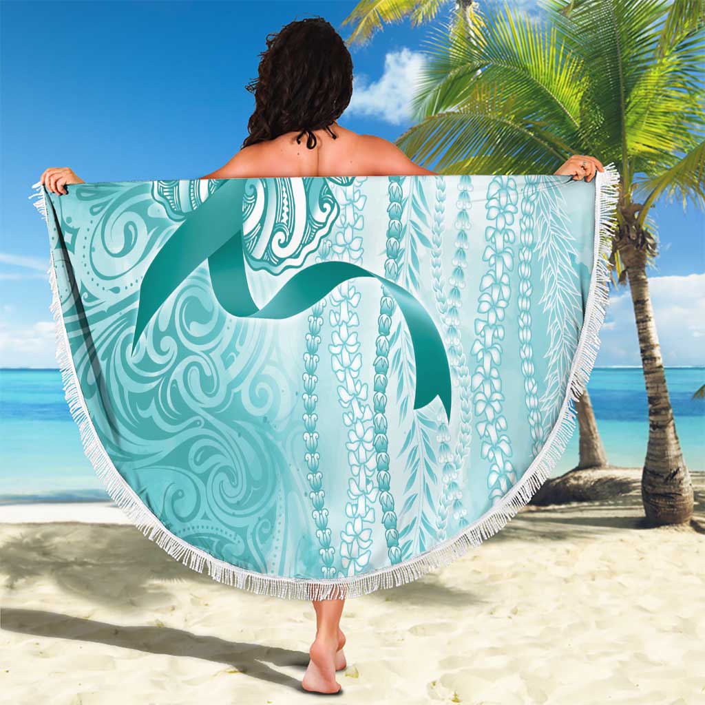 PTSD Awareness Beach Blanket Maile Pikake Lokelani Crown Flower Lei Inspired LT9 - Polynesian Pride