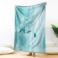 PTSD Awareness Blanket Maile Pikake Lokelani Crown Flower Lei Inspired LT9 - Polynesian Pride