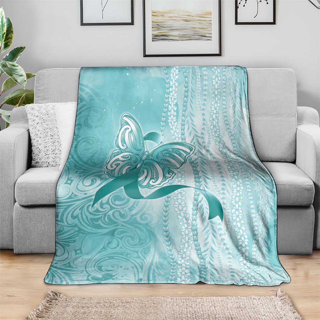 PTSD Awareness Blanket Maile Pikake Lokelani Crown Flower Lei Inspired LT9 - Polynesian Pride