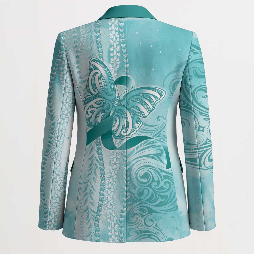 PTSD Awareness Blazer Maile Pikake Lokelani Crown Flower Lei Inspired LT9 - Polynesian Pride