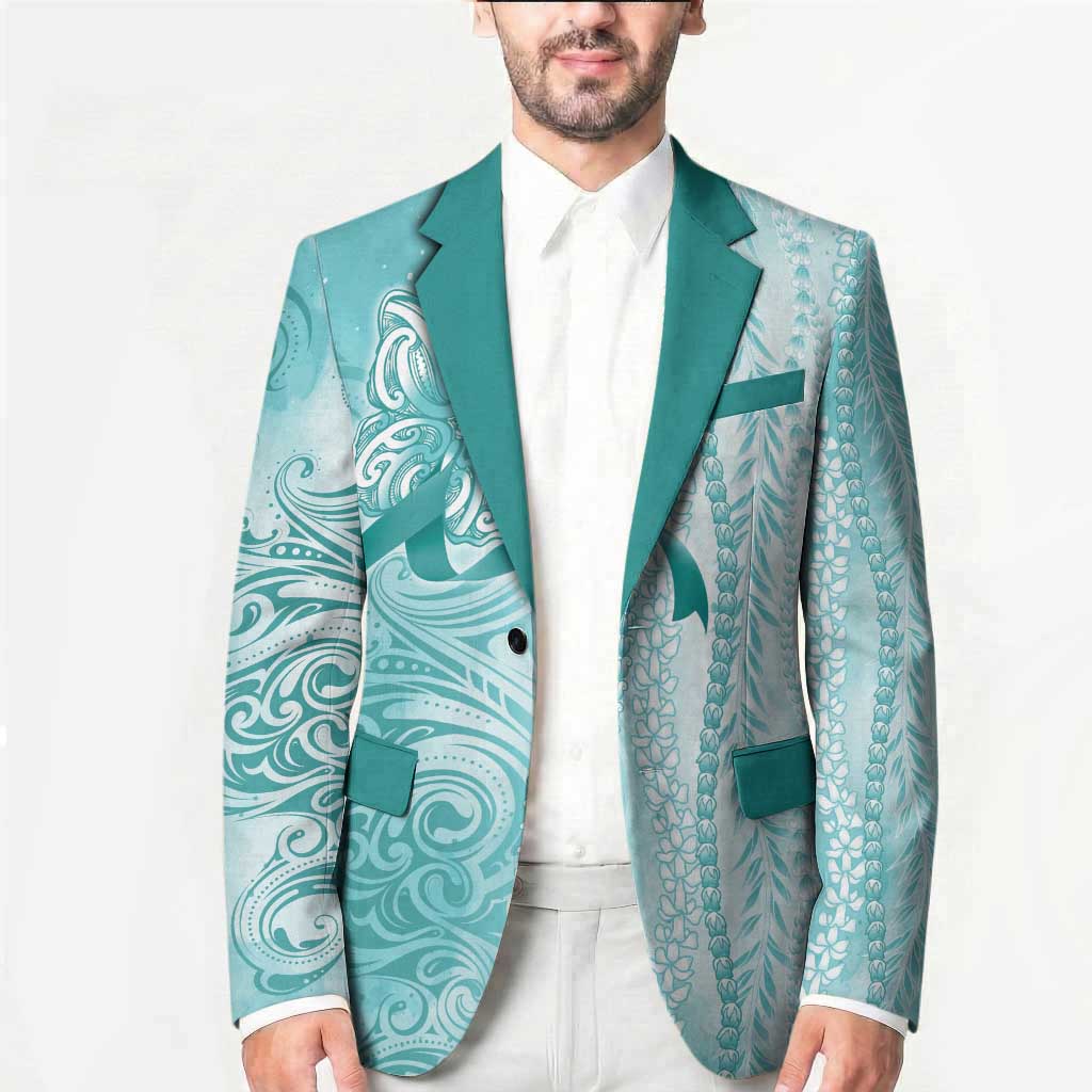 PTSD Awareness Blazer Maile Pikake Lokelani Crown Flower Lei Inspired LT9 - Polynesian Pride