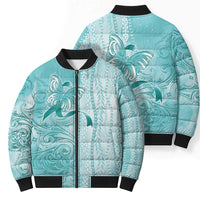 PTSD Awareness Bomber Puffer Jacket Maile Pikake Lokelani Crown Flower Lei Inspired LT9 - Polynesian Pride