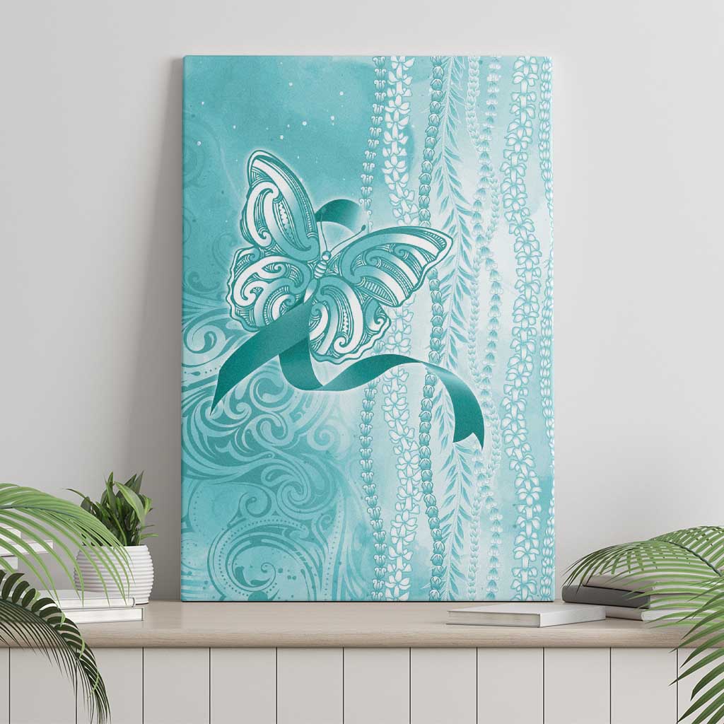 PTSD Awareness Canvas Wall Art Maile Pikake Lokelani Crown Flower Lei Inspired LT9 - Polynesian Pride