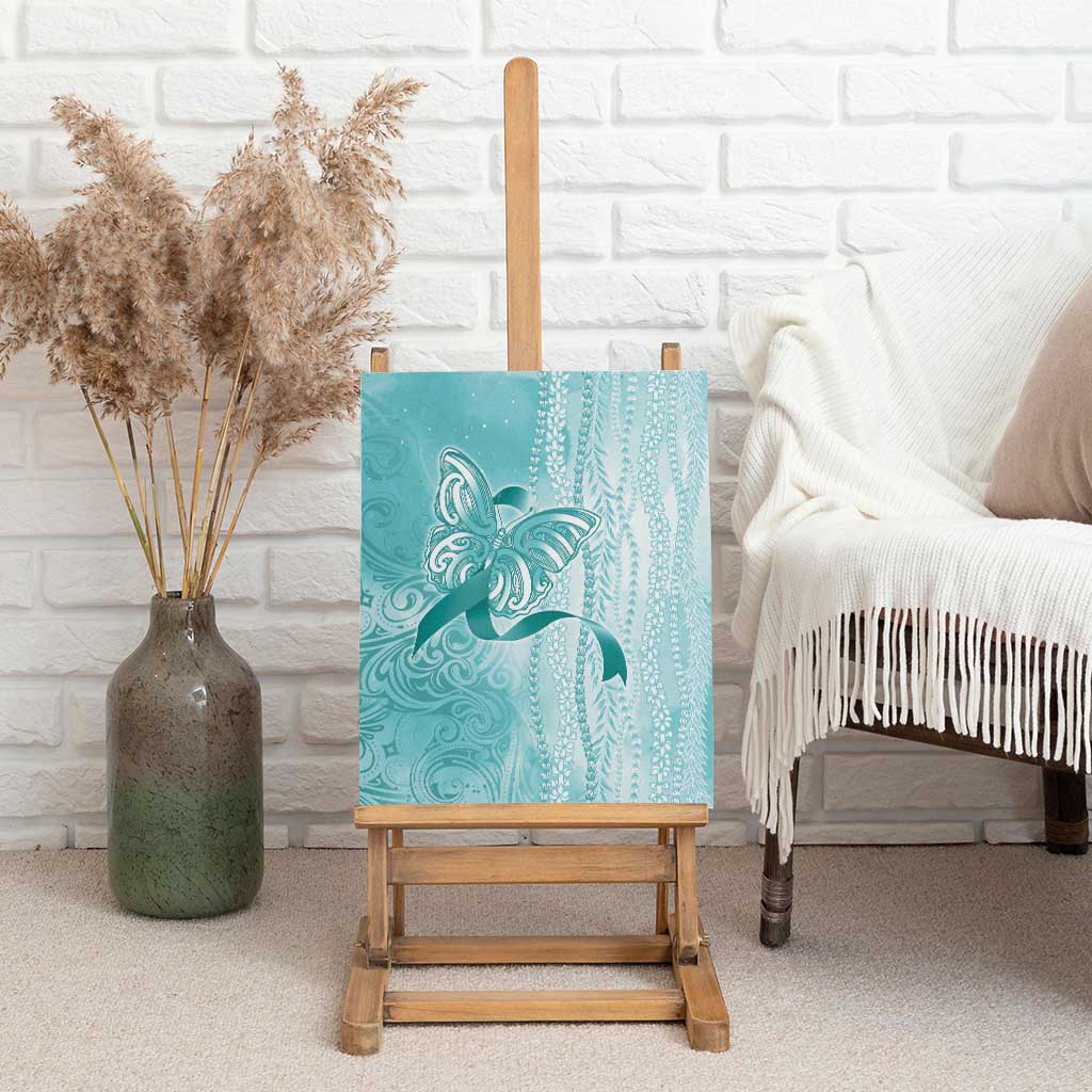 PTSD Awareness Canvas Wall Art Maile Pikake Lokelani Crown Flower Lei Inspired LT9 - Polynesian Pride