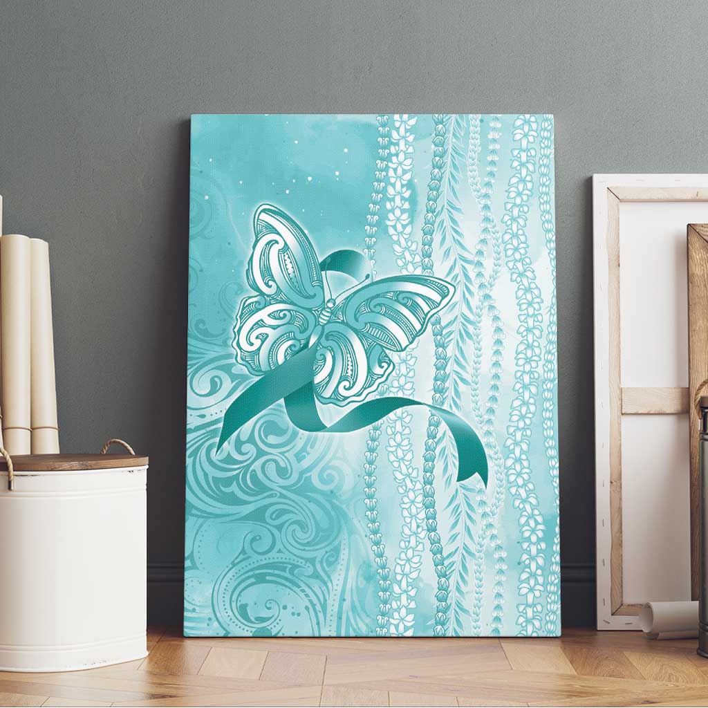 PTSD Awareness Canvas Wall Art Maile Pikake Lokelani Crown Flower Lei Inspired LT9 - Polynesian Pride