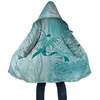 PTSD Awareness Cloak Maile Pikake Lokelani Crown Flower Lei Inspired LT9 Unisex Teal - Polynesian Pride