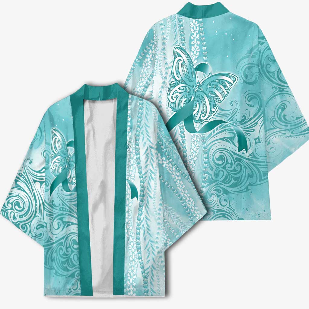 PTSD Awareness Kimono Maile Pikake Lokelani Crown Flower Lei Inspired LT9 - Polynesian Pride