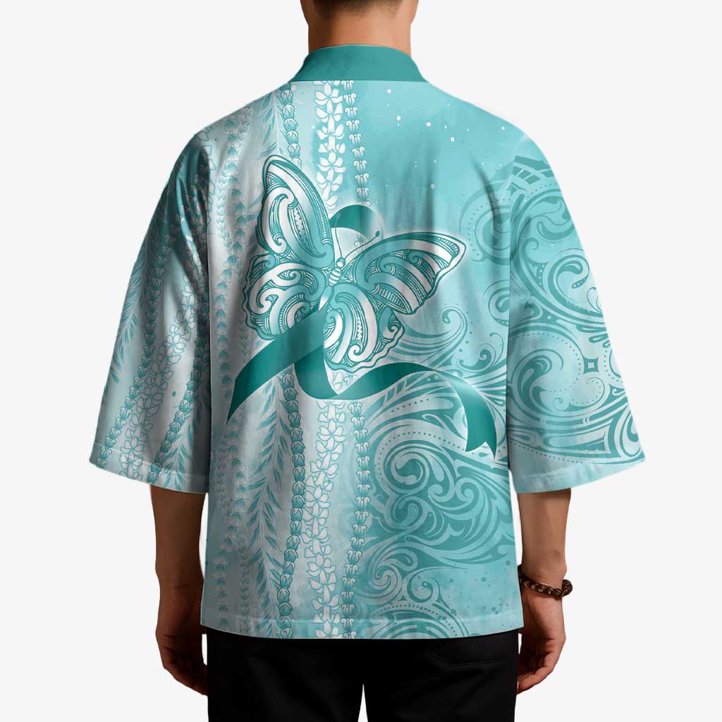 PTSD Awareness Kimono Maile Pikake Lokelani Crown Flower Lei Inspired LT9 - Polynesian Pride