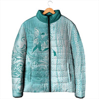 PTSD Awareness Padded Jacket Maile Pikake Lokelani Crown Flower Lei Inspired LT9 - Polynesian Pride