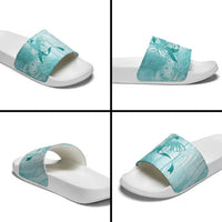 PTSD Awareness Slide Sandals Maile Pikake Lokelani Crown Flower Lei Inspired LT9 - Polynesian Pride