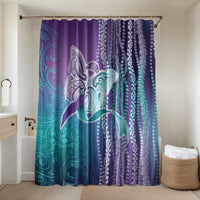 Suicide Prevention Awareness Bathroom Set Maile Pikake Lokelani Crown Flower Lei Inspired LT9 Shower Curtain Only Multicolor - Polynesian Pride