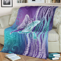 Suicide Prevention Awareness Blanket Maile Pikake Lokelani Crown Flower Lei Inspired LT9 - Polynesian Pride