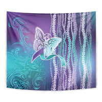 Suicide Prevention Awareness Tapestry Maile Pikake Lokelani Crown Flower Lei Inspired LT9 - Polynesian Pride