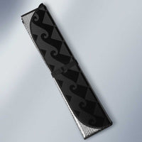Hawaiian Honu Personalized Auto Sun Shade Black Tribal Hook Pattern LT9 - Polynesian Pride