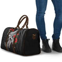 Hawaiian Honu Personalized Travel Bag Black Tribal Hook Pattern LT9 - Polynesian Pride