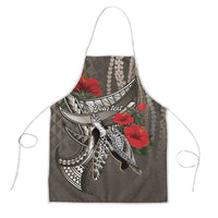 Hawaiian Honu Personalized Apron Mocha Mousse Hibiscus Tribal Hook Pattern LT9 Mocha - Polynesian Pride