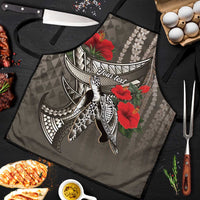 Hawaiian Honu Personalized Apron Mocha Mousse Hibiscus Tribal Hook Pattern LT9 Mocha - Polynesian Pride