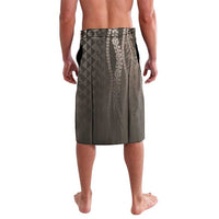 Hawaiian Honu Personalized Lavalava Mocha Mousse Hibiscus Tribal Hook Pattern LT9 - Polynesian Pride