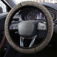 Hawaiian Honu Steering Wheel Cover Mocha Mousse Hibiscus Tribal Hook Pattern LT9 - Polynesian Pride