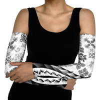 Black Hawaiian Quilt Pattern Arm Sleeves Mixed Polynesian Tribal Arty LT9 - Polynesian Pride