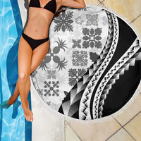 Black Hawaiian Quilt Pattern Beach Blanket Mixed Polynesian Tribal Arty LT9 - Polynesian Pride