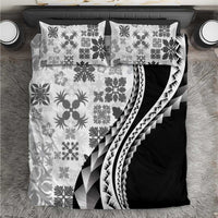 Black Hawaiian Quilt Pattern Bedding Set Mixed Polynesian Tribal Arty LT9 Black - Polynesian Pride