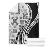Black Hawaiian Quilt Pattern Blanket Mixed Polynesian Tribal Arty LT9 - Polynesian Pride