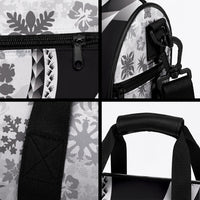 Black Hawaiian Quilt Pattern Duffle Bag Mixed Polynesian Tribal Arty LT9 - Polynesian Pride